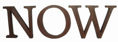Giant 'NOW' Iron Letters