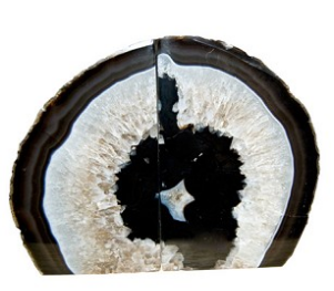 Black Agate Bookends