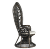 BohoChic Black Peacock Chair