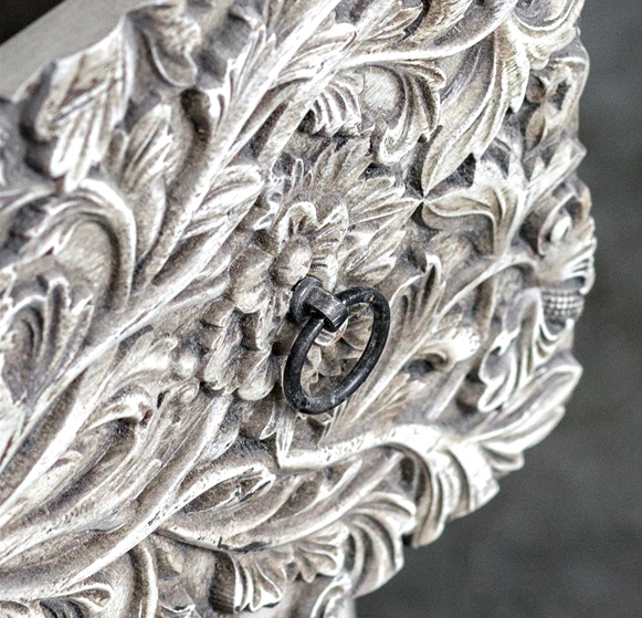 Hand-Carved Mango Wood Cabinet