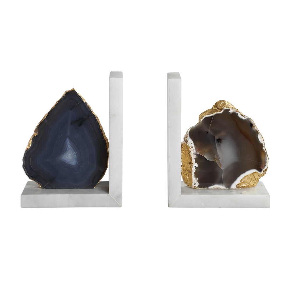 Dark Agate Bookends