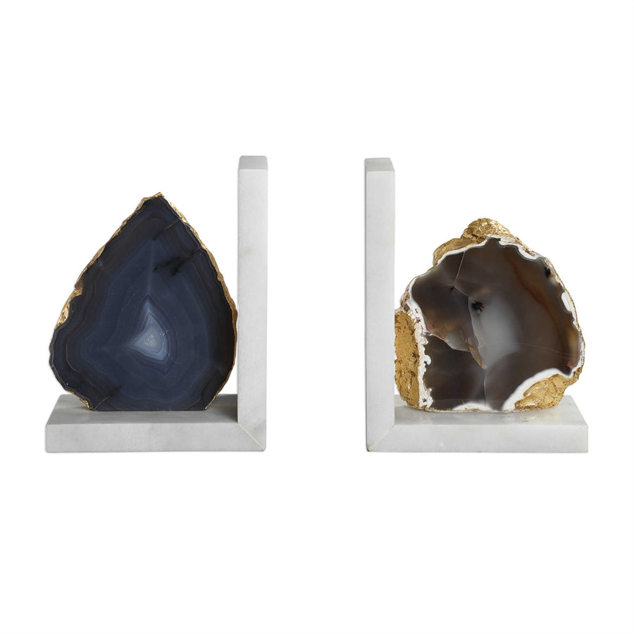 Dark Agate Bookends