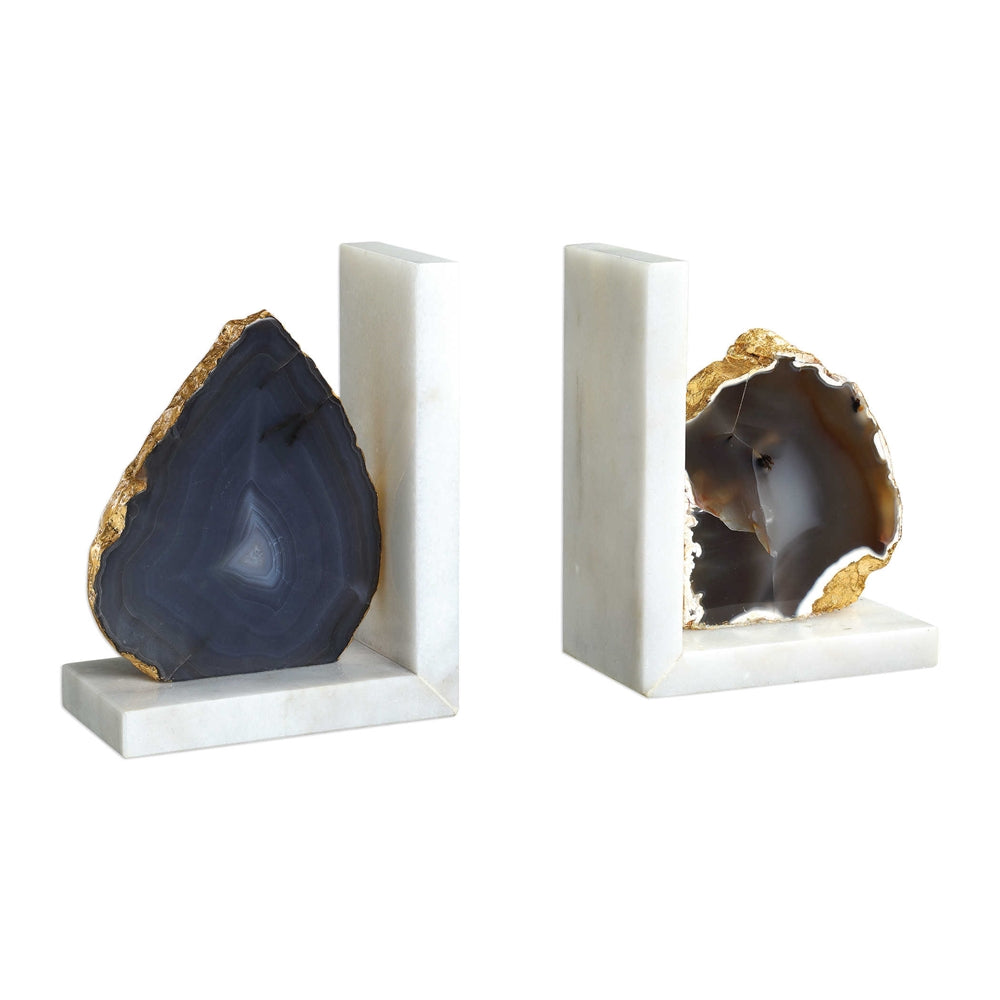 Dark Agate Bookends