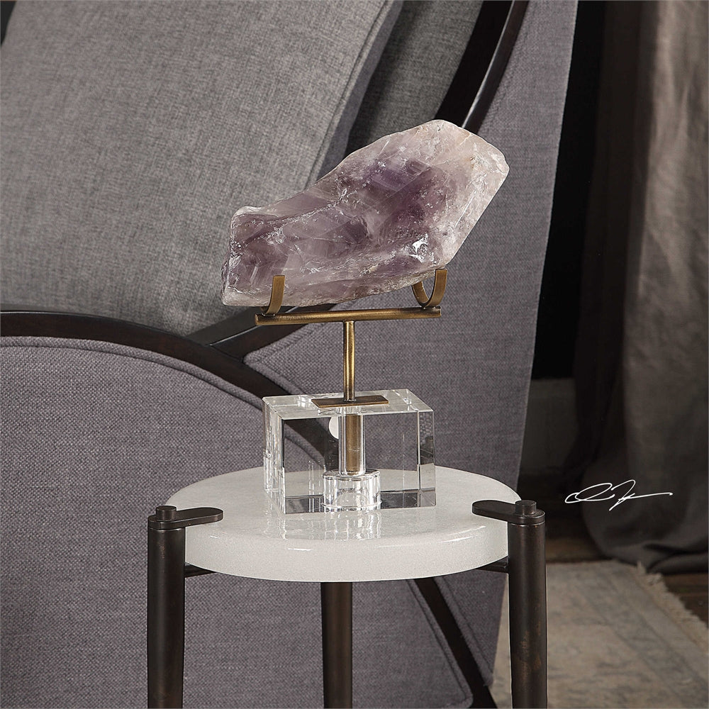 Amethyst on Crystal Base