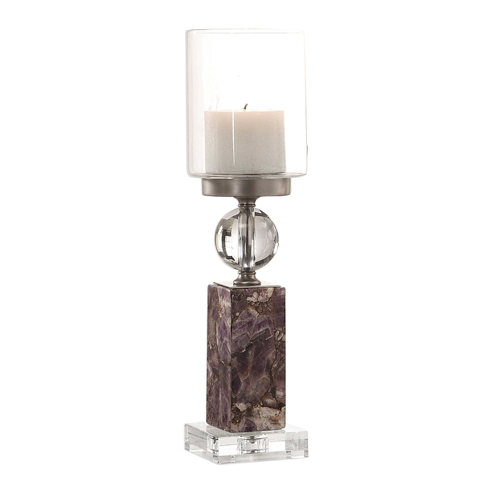 Amethyst Crystal Ball Candleholder